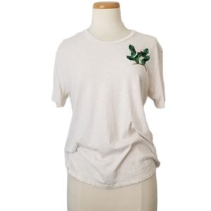 Anthro Cactus Embroidery Tee